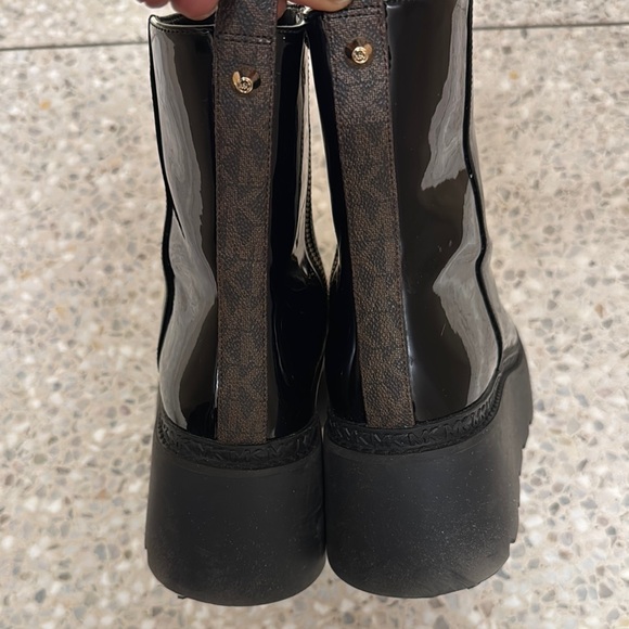 Michael Kors Geller Patent Leather Wedge Boots - Picture 7 of 8